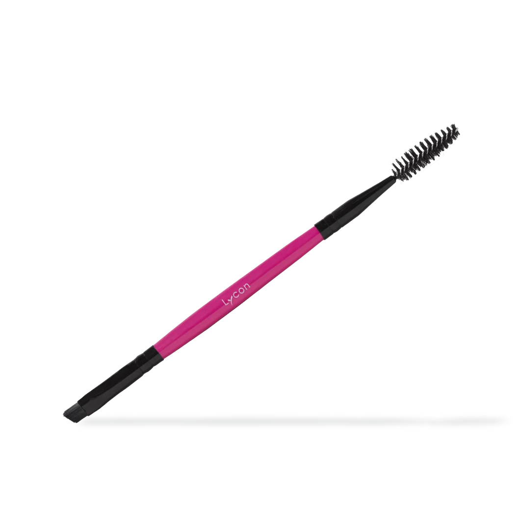 Lycon Dual-Ended Eyebrow Brush (Pink)