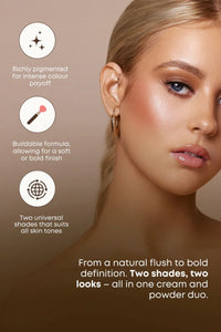 Vani-T Make Me Blush Cream & Powder Duo- Sweet Cheeks