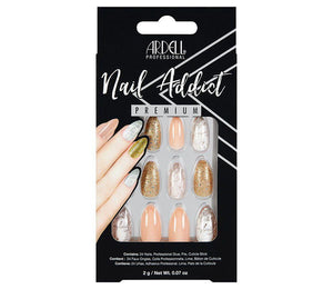 Ardell Nail Addict - Pink Marble and Gold