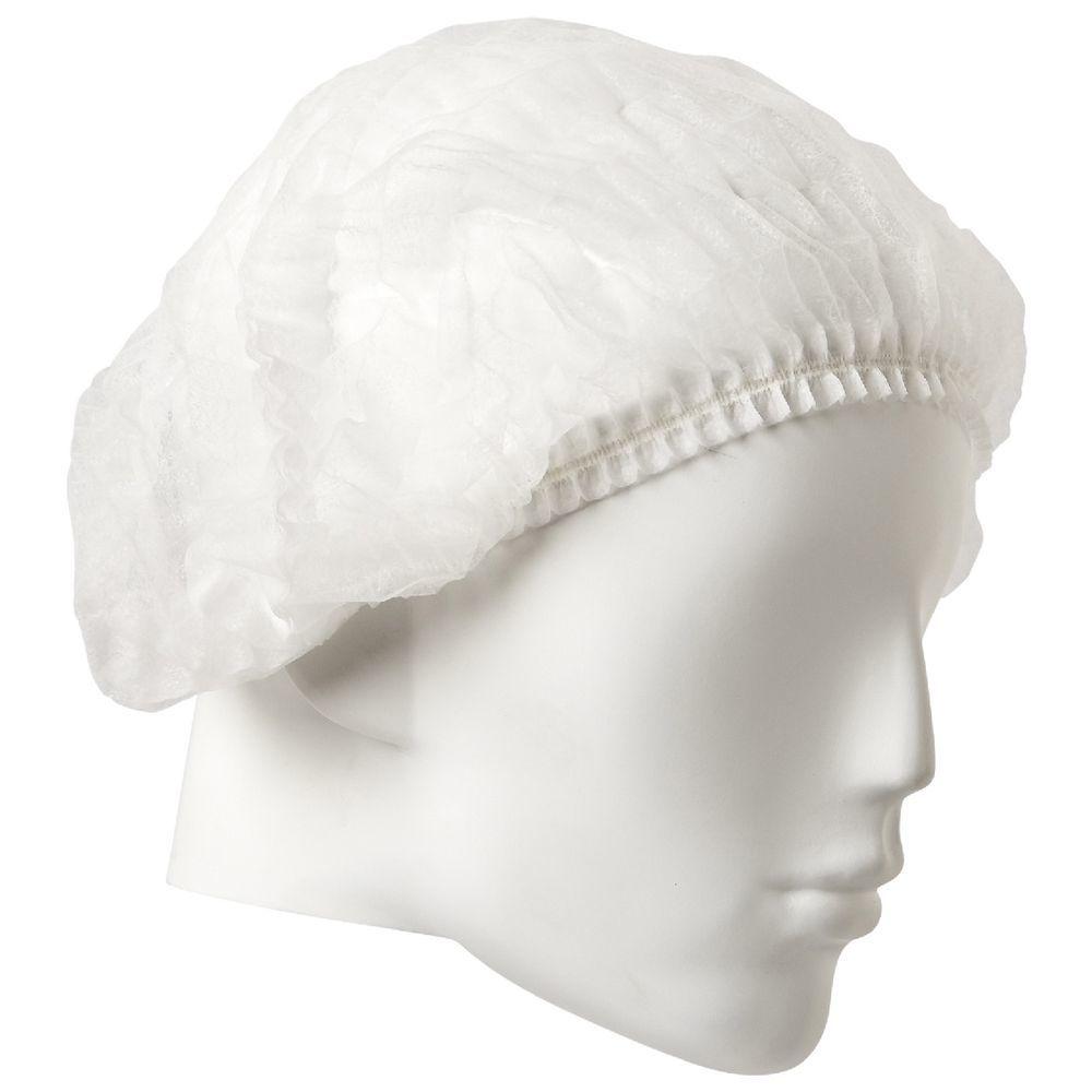 Crimped Beret White Cap 100pk