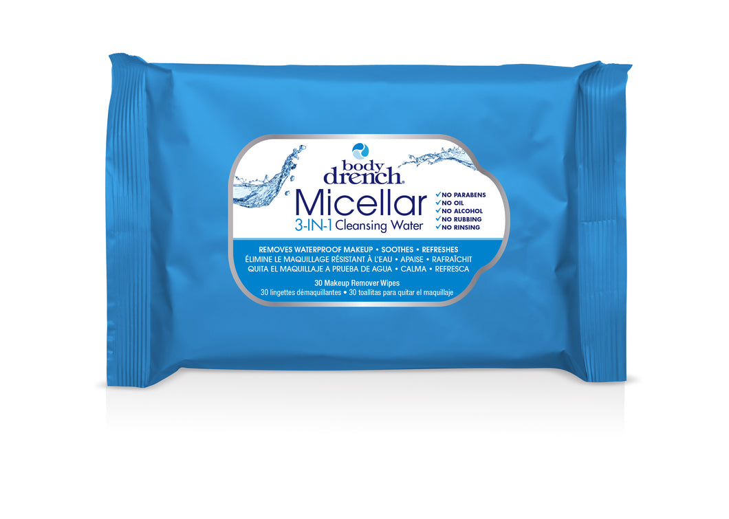 3 IN 1 - Body Drench Micellar Cleansing Wipes 30ct