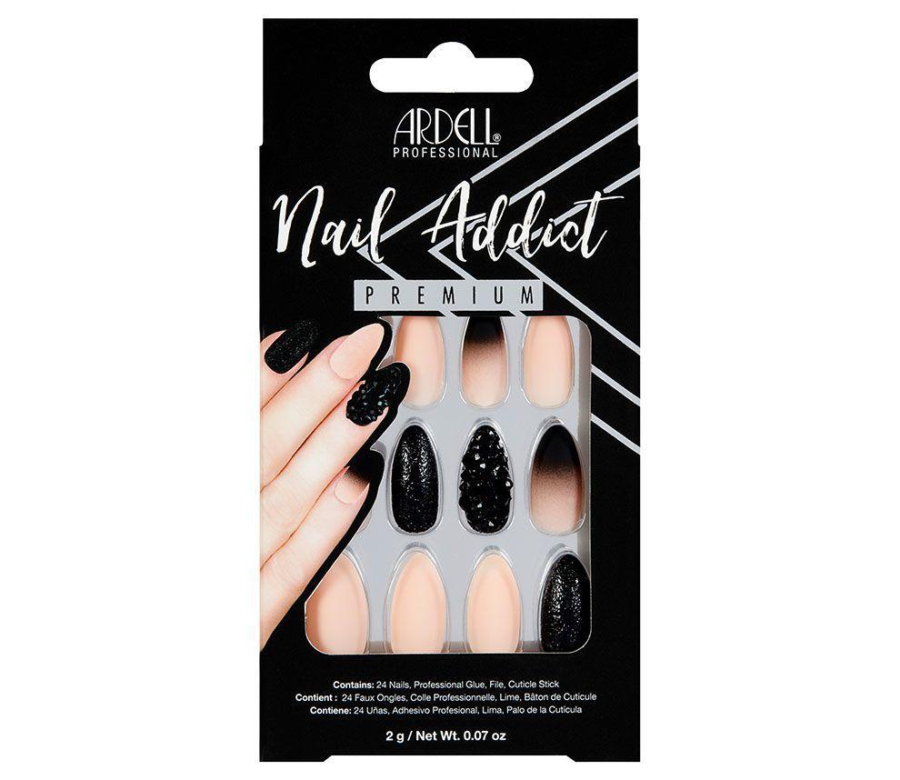 Ardell Nail Addict - Black Stud & Pink Ombre