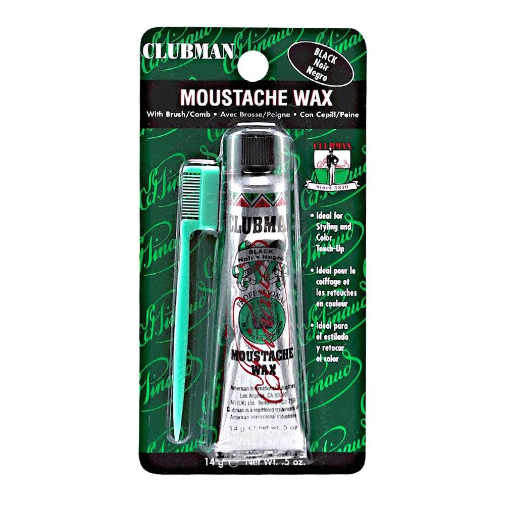 Clubman Pinaud Moustache Wax Hang Pack - Black 14g